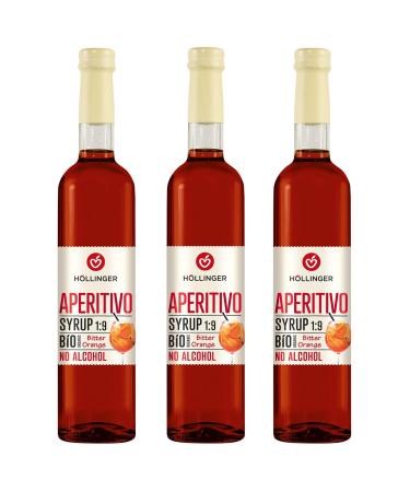H llinger Sirop cocktail bio aperitivo - vegan bouteille en verre 3x500ml - cocktail sans alcool