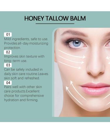 Baume s bum et miel pour le visage suif de b uf pour la peau suif de b uf nourri l'herbe et miel sauvage brut cr me hydratante pour le corps le visage pour les peaux sensibles s ches 2 Pi ces. - Buy Online on GoSupps.com