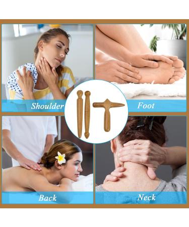 Thai Massage Tool Set - 3 Pieces Wooden Trigger Rollers for Foot & Muscle Relief | International Shipping - Buy Online on GoSupps.com