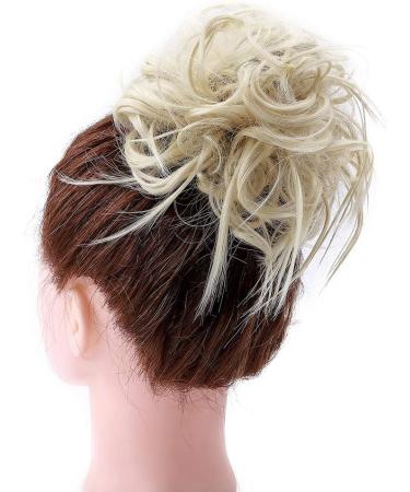 Tousled Updo Messy Bun Hair Extension Hair Piece Ponytail Updo Extensions Hairpiece Synthetic Hair Extensions Scrunchies Hair Accessories Bleach Blonde - Buy Online on GoSupps.com