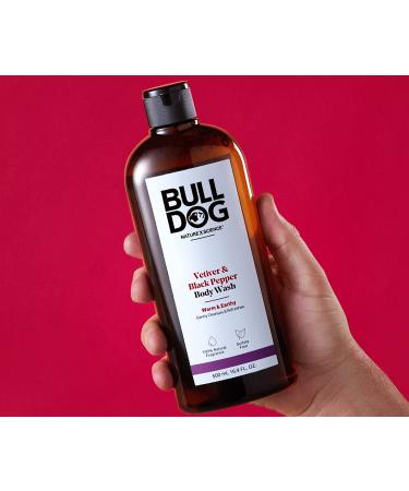 Bulldog Vetiver & Black Pepper Body Wash for Men - 16.9 fl oz (500 ml) - Buy Online on GoSupps.com