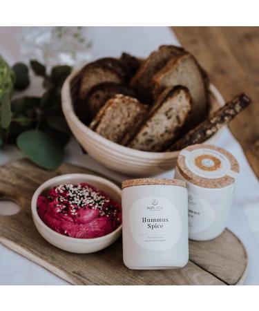 Potluck Hummus Spice Mix | Vegan Gluten-Free Ceramic Pot | 65g Natural Ingredients for Delicious Dips - Buy Online on GoSupps.com