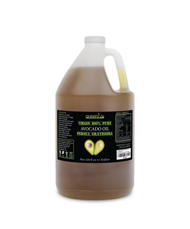 GreenIVe - Avocado Oil - 100% Pure Avocado Oil - Cold Pressed - Virgin - Exclusively on Amazon (128 Ounce (1 Gallon))
