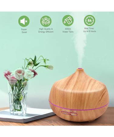 Aroma Diffuser with Essential Oils - 400ml Ultrasonic Aromatherapy Humidifier with Color Light & Timer for Bedroom Apartment & Office - Yellow - Buy Online on GoSupps.com