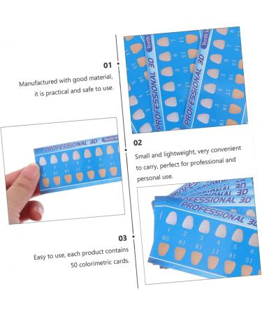 GATUIDA 60 STK Tooth Color Card - Teeth Whitening Shade Guide & Oral Care Tool - Fast International Shipping - Buy Online on GoSupps.com