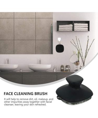 Silicone Face Scrubber for Men & Women - Gentle Exfoliator for Sensitive Skin Manual Facial Cleansing Brush - Black (1PCS - Buy Online on GoSupps.com