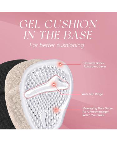 Metatarsal Pads & Ball of Foot Cushions - 6 Pairs Non-Slip High Heel Inserts for All-Day Comfort & Pain Relief - One Size Fits All - Buy Online on GoSupps.com