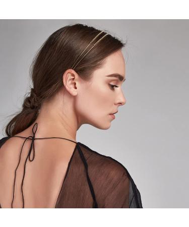 ANCIRS Rhinestones Double Row Headbands - 4 Pack Crystal Hair Hoop Bands for Women/Girls (2 Gold & 2 Silver) - Buy Online on GoSupps.com