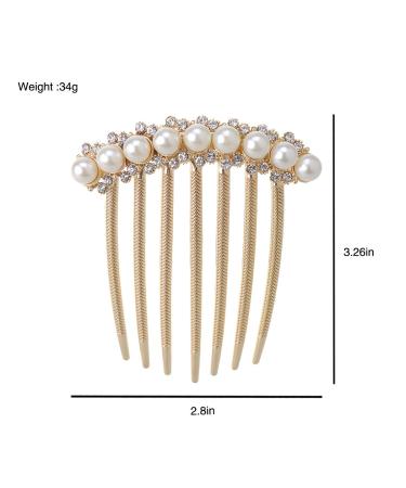 Ivory Pearl Crystal Wedding Bridal Hair Comb - Elegant Rhinestone Hairpin Accessory - Buy Online on GoSupps.com