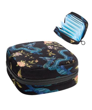 Women's bonds storage pockets Stillpad holder dragon pattern portable period kit bag feminine product bag for women girls color1