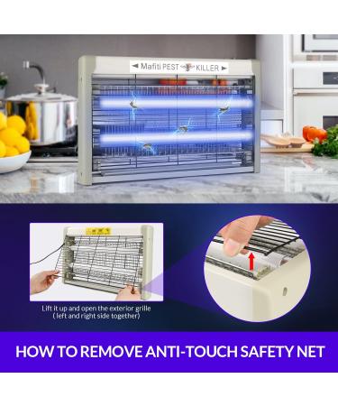 Shop Mafiti 20W Electrical Insect Zapper - Effective Mosquito Killer & Fly Trap for Home Kitchen & Farm - Gray - Buy Online on GoSupps.com