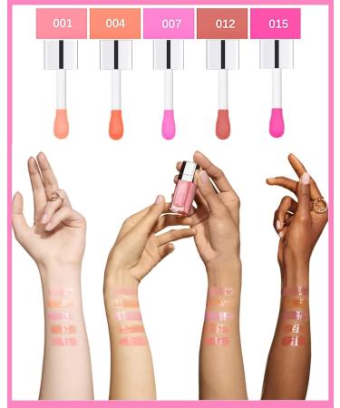 Plumping Lip Glow Oil Hydrating Tinted Lip Oil Gloss Transparent Toot Lip Oil Long Lasting Lip Balm Moisturizing Glow Oil Fresh Texture Glitter Shine Primer Lip Tint Lip Care Product (015 Cherry) #015 Cherry - Buy Online on GoSupps.com