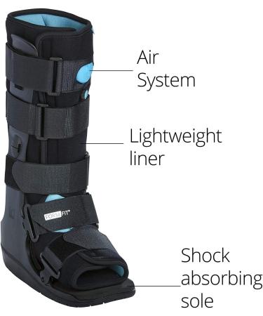 Ossur Formfit Walker Boot with Air - Medical Grade Immobilization for Strains, Sprains & Stable Fractures | Pneumatic Technology for Pain & Swelling Reduction | Breathable Material - Medium High Top - Buy Online on GoSupps.com
