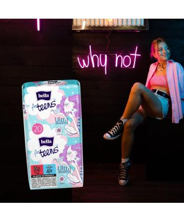 Buy Bella Ultra Binding Sensitive Pads for Teens | 6-Pack (20 Pieces Each) - Ultra-Thin Fragrance-Free with Wings - Buy Online on GoSupps.com