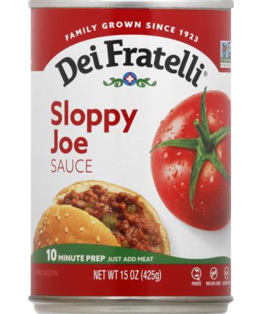 Dei Fratelli Sloppy Joe Sauce - All-Natural Vine-Ripened Tomatoes - No Water, No Corn Syrup, Non GMO, Gluten-Free 15oz - 6 pack