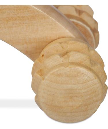 Relaxdays Wooden Massage Set - 2 Manual Rollers for Back Neck Arms & Legs - Natural Massage Devices for Home Use - Buy Online on GoSupps.com