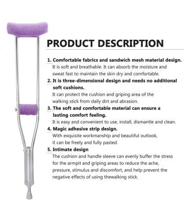 TOMMHANES AMISGUOER Crutch Underarm Pads and Hand Grip Covers - Washable One Size (CP07) - Buy Online on GoSupps.com