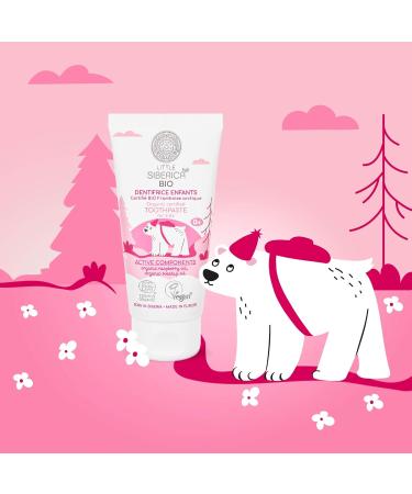 Little Siberica Organic Children's Toothpaste Arctic Raspberry 60g - Natural Kids Dental Care for Healthy Smiles - Buy Online on GoSupps.com
