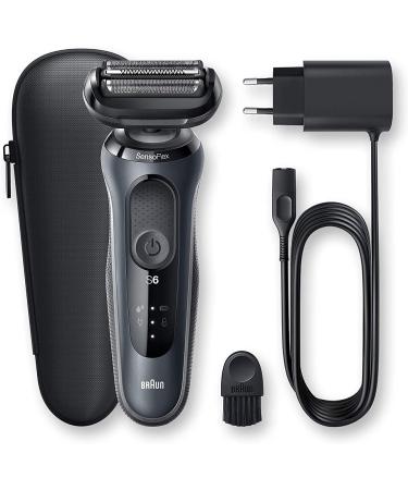 Braun Series 6 60-N1000S Shaver - Premium Grey Electric Razor for Smooth Shaving | International Shipping Available - Buy Online on GoSupps.com