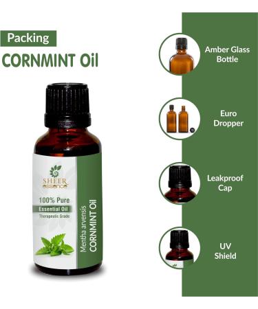 Cornmint Oil (Mentha Arvensis) - 100% Pure Natural Essential Oil - Therapeutic Grade - 0.33 FL.OZ (1 Pack) - International Shipping Available - Buy Online on GoSupps.com