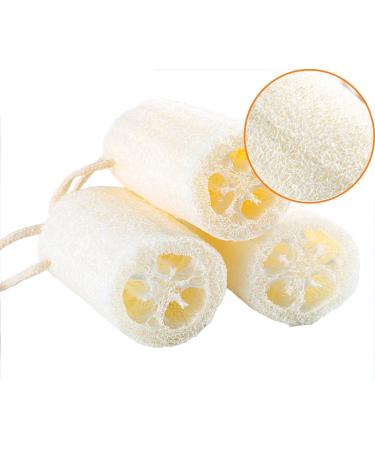 Natural Loofah Sponge 3 packs of 6 length Bath & Shower Body Exfoliating Loofa Brush Organic Body Scrubbers SPA Beauty for skin Round of 3