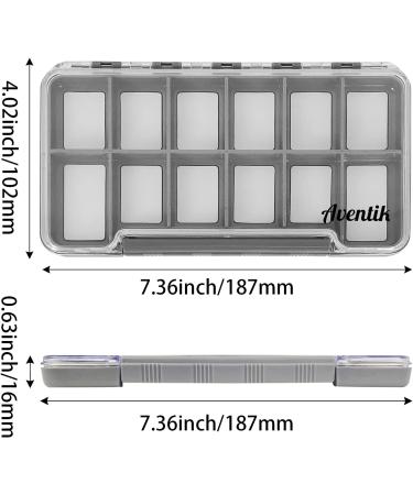 Waterproof Slim Fly Fishing Box with Magnetic Compartments - Grey (187X102X16mm) - Buy Online on GoSupps.com