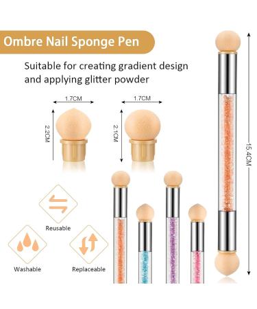 KAAGEE 19Pcs Nail Sponges for Ombre & French Manicure - Double-Head Nail Pen Brush Set with Replacement Sponge Heads (Orange) - Buy Online on GoSupps.com