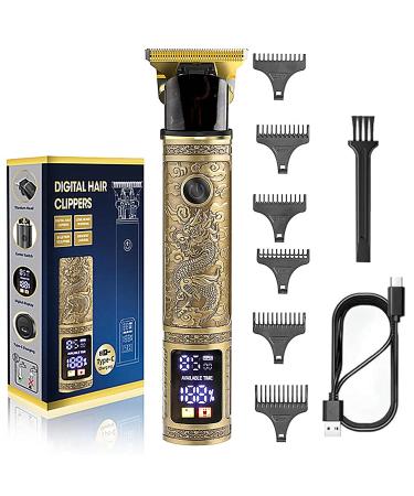 5DR DRACLISS Hair Clippers for Men Cordless Zero Gapped T-Blade Hair Trimmer for Men LCD Display Beard Trimmer Liners Edgers Hair Clippers for Men Woman Children