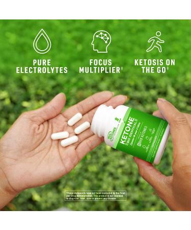 Real Ketones Melatonin Day & Nighttime Keto Pills - 30 Day Supply, 2000mg D-BHB Exogenous BHB Supplement Capsules for AM & PM Ketosis - Buy Online on GoSupps.com