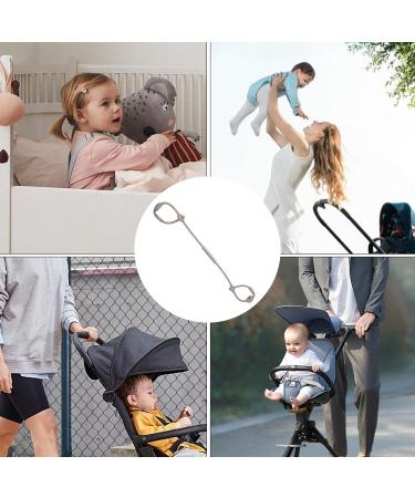 Uozonite Stroller Belt & Drinking Bank Belt | Silicone Pacifier Holder Adjustable Food Catcher Toy Clip Children's Bite Ring & Cup Holder - Light Gray - Buy Online on GoSupps.com