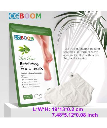 3 Pairs Foot Peel Mask Tea Tree Foot Exfoliating Mask Socks Calluses Remover Dead Skin Moisturizing Feet Peeling Mask for Dry Skin Cracked Heels Foot SPA Socks for Women and Men - Buy Online on GoSupps.com