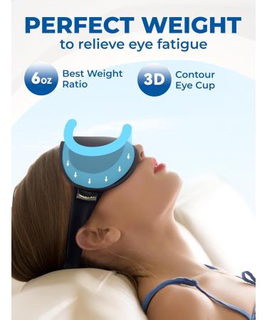 Travel Eye Cover for Rest - Reusable Blindfold for Adults Comfortable Sleepmask Perfect Travel Accessories(Black) - Buy Online on GoSupps.com