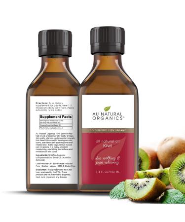 Organic Kiwi Seed Oil - 100% Pure & Cold Pressed - Skin, Hair & Lip Care - 3.4 Oz | 100 Ml - Buy Online on GoSupps.com