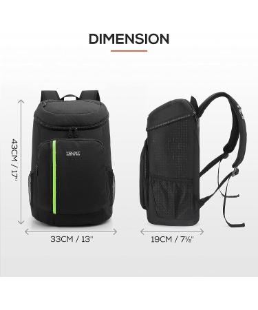TOURIT Cooler Backpack 30 Cans | Lightweight & Insulated | Leak-Proof | 01-Black - Buy Online on GoSupps.com