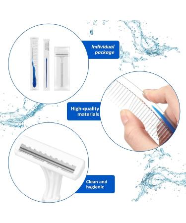 150 Pcs Disposable Toothbrushes, Comb Razors - Individually Wrapped Travel Kit for Homeless, Hotels, Nursing Homes - Soft Bristles, Stainless Steel Blades - Buy Online on GoSupps.com