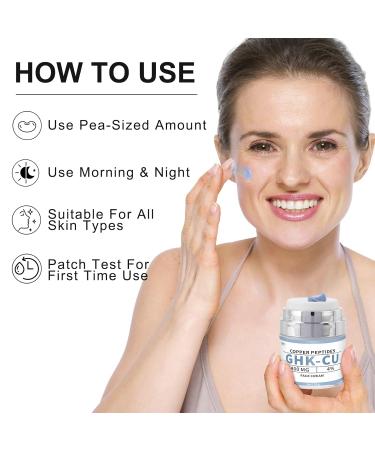 QUBIT GHK-Cu Copper Peptide Face Cream 4% Peptides Moisturizer for Fine Lines Wrinkles Firming Deep Hydration & Collagen 2400mg GHK-Cu for All Skin Types 30g - Buy Online on GoSupps.com