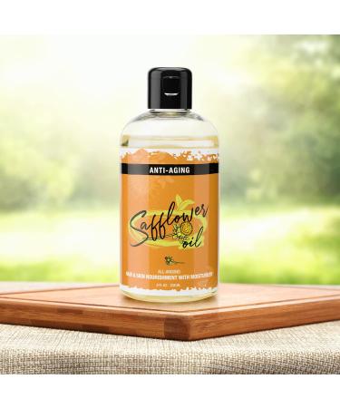 MoeHair Safflower Oil - Natural Hair and Skin Nourishment Serum | Non-Comedogenic Moisturizer | Made in USA | 8 Fl oz - Buy Online on GoSupps.com