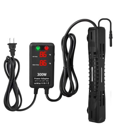 SZELAM 100W/300W/500W/800W Aquarium Heater Submersible Fish Tank Heaters with Intelligent Temperature Probe and LED Display External Temperature Controller,for Fish Tank 5-158 Gallons 300W (for 26-79 gallon tank)