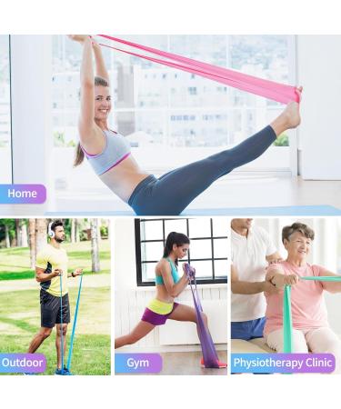 4-Set Fitness Straps & Resistance Bands - 2m Gymnastics Tapes for Yoga Pilates Strength Training for Men & Women - Buy Online on GoSupps.com