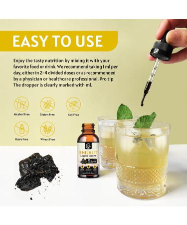 (2-Pack) High Potency Shilajit Pure Himalayan Organic Liquid Supplement Shilajit Resin Drop for Men & Women Max Potency 85+ Clean Trace Minerals & Fulvic Acid for Energy Metabolism & Immune Support - Buy Online on GoSupps.com
