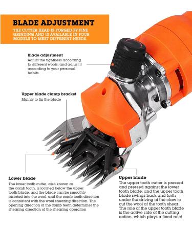 Electric Sheep Shear Peigne Tondeuse Mouton High Carbon Steel Electric Sheep Shear High Carbon Steel 9 Tooth Incisive Wool Combter Electric Clipper - Buy Online on GoSupps.com