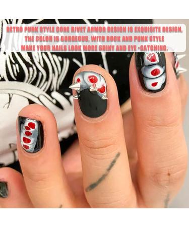 Metal Punk Cone Nail Art Charms Spike Studs - Gold & Silver | Nail Ornaments for Manicure DIY - Buy Online on GoSupps.com