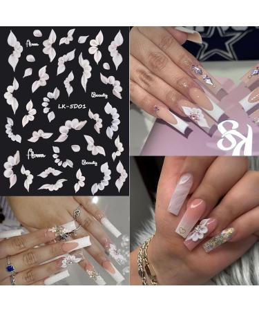 YOSOMK 5D Flower Nail Stickers | Premium Nail Art Decorations for Stunning Designs - International Shipping Available - Buy Online on GoSupps.com