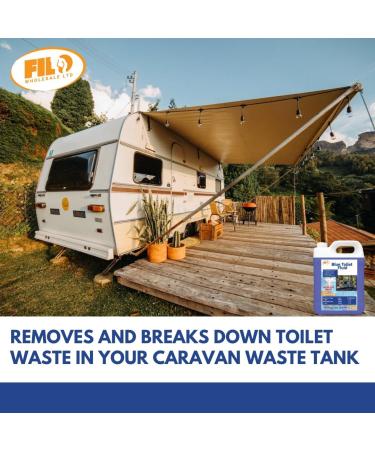 Filo Blue Toilet Fluid 4L Eco friendly Waste Holding Tank Cleaner for Caravan Motorhomes Campervans - Odour Control - Chemical Liquid for Camping/Portable Toilets. (2) - Buy Online on GoSupps.com