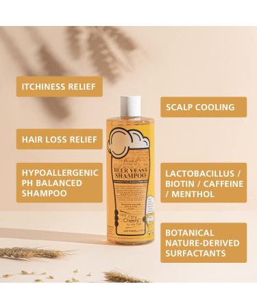 BENTON Beer Yeast Shampoo 16.0 fl.oz - Hair Loss Relief, Biotin Volumizing Shampoo for Thinning Hair, Regrowth Therapy, Scalp Calming - Paraben & Sulphate Free - Buy Online on GoSupps.com