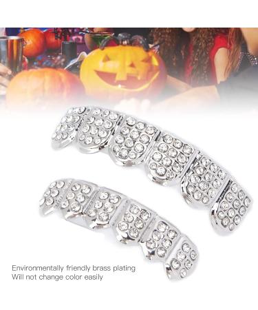 Hip Hop Teeth Brace Teeth Protection Hip Hop Teeth Charming Alloy for Halloween Party for Men for Concert for Hip Hop Fashion Shows for Women(Silver) - Buy Online on GoSupps.com