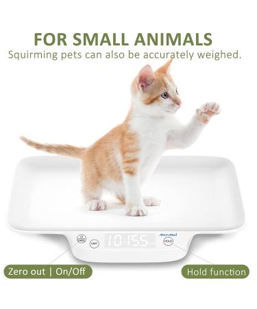 MomMed Digital Pet Scale - Portable Precision Scale for Dogs, Cats, Puppies, Kittens, Hamsters, Birds, Rabbits - Hold and Tare Function - Ideal for Newborn Pets - Buy Online on GoSupps.com