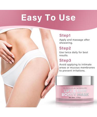 MOSKILA TIGHT Lift and Firm Booty Mask - Leave-On Treatment for Cellulite Reduction - Peach Pink - International Shipping Available - Buy Online on GoSupps.com
