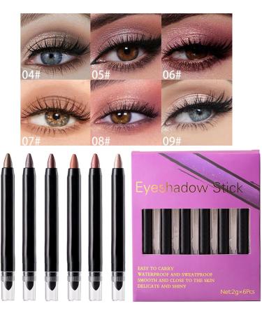 usefulbeauty Eyeshadow stick Stick eyeshadowShimmer eyeshadow pencil 6 colors Shimmer Smudgeproof Eyeshadow Stick Eye Brightener Pencil for women - Buy Online on GoSupps.com