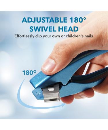 Clipperpro 2.0 Heavy-Duty Thick Toenail Clippers - Ergonomic Handle for Seniors - Surgical Grade-Steel Blades - Blue Edition - Buy Online on GoSupps.com